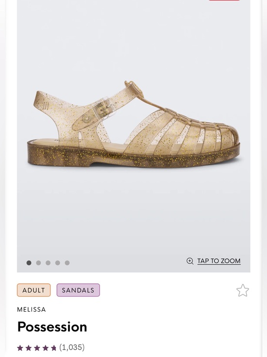 Melissa Shoes - Melissa Glitter Jelly Sandals - Gold